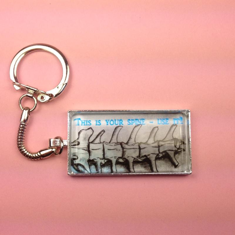 Spine keychain on sale